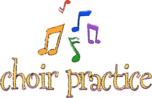 Choir Practice with Musical Notes