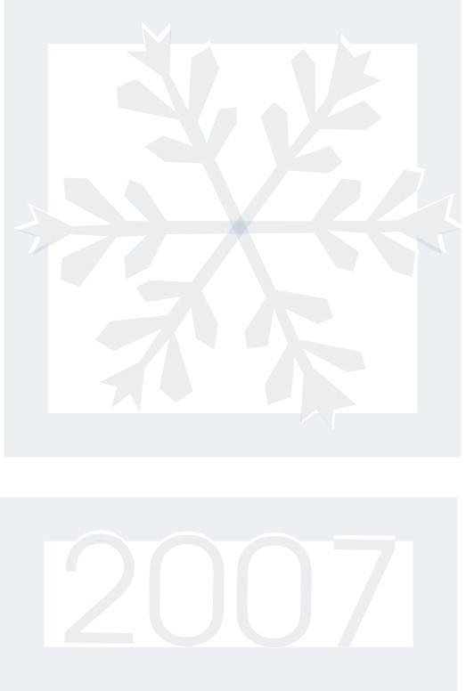 Pastel Snowflake with 2007