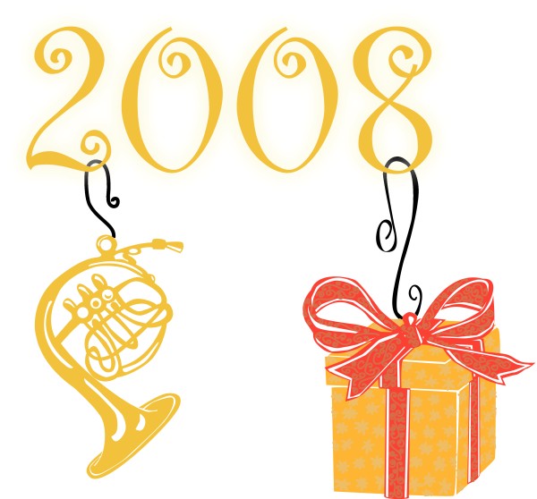 2008 with Christmas Ornaments
