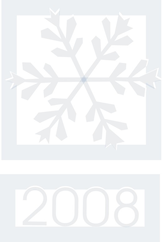 Pastel Snowflake with 2008