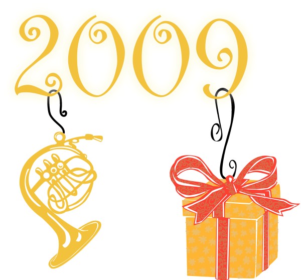 2009 with Christmas Ornaments