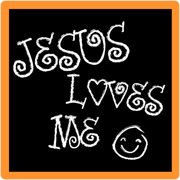 Jesus Loves Me Chalkboard