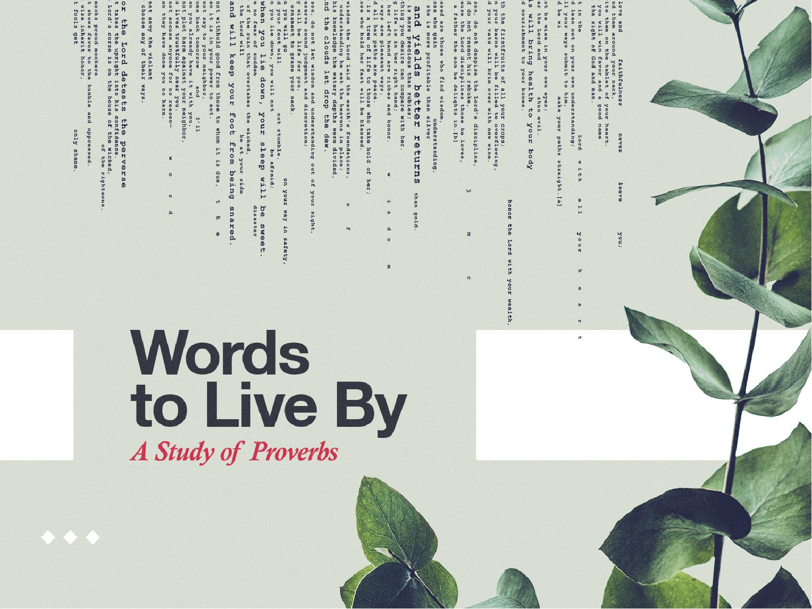 Words To Live By Church PowerPoint