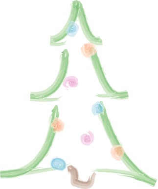 Fingerpainted Christmas Tree