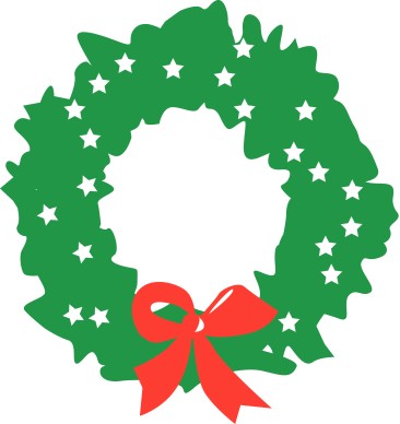 Abstract Christmas Wreath