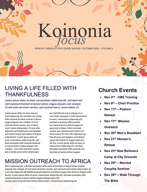 Happy Thanksgiving Newsletter 2022