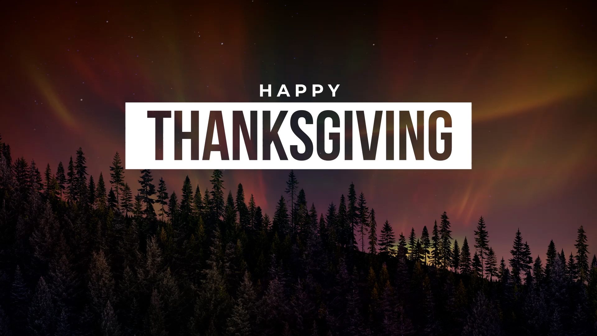 Happy Thanksgiving: Aurora Glow Motion Worship Video Loop
