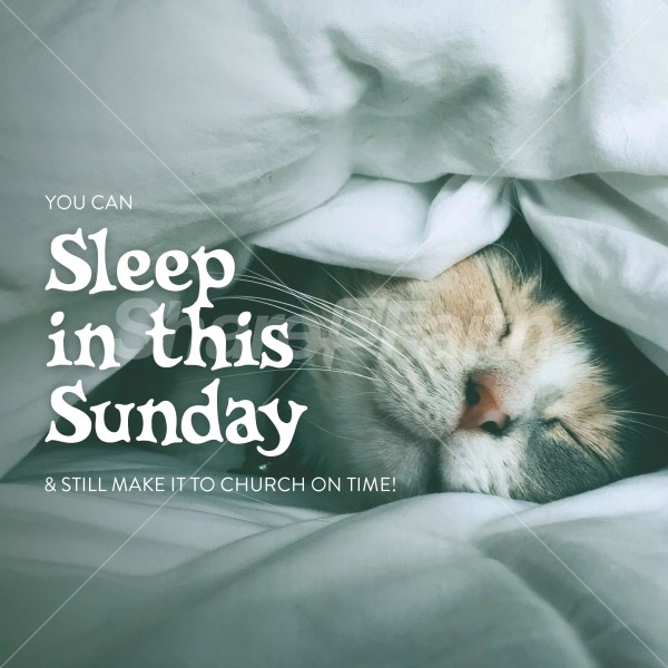Sleep in This Sunday: Daylight Saving Social Media Graphic