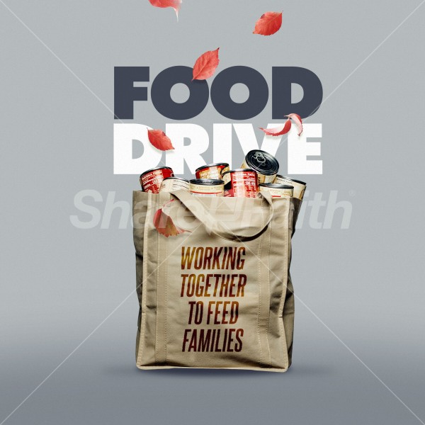 Thanksgiving Food Drive Title Graphics Set Social Media