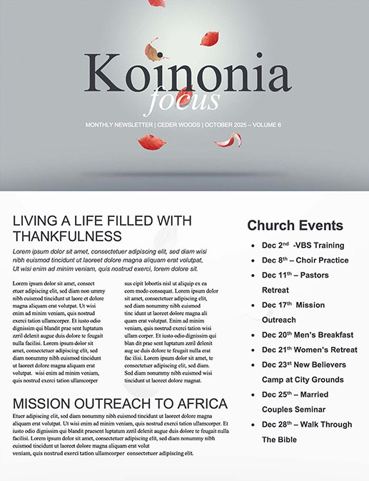 Thanksgiving Food Drive Title Graphics Set: Newsletter