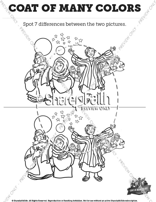 Genesis 37 Coat of Many Colors: Spot the Differences