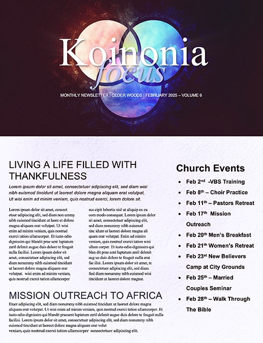 The Trinity: Newsletter