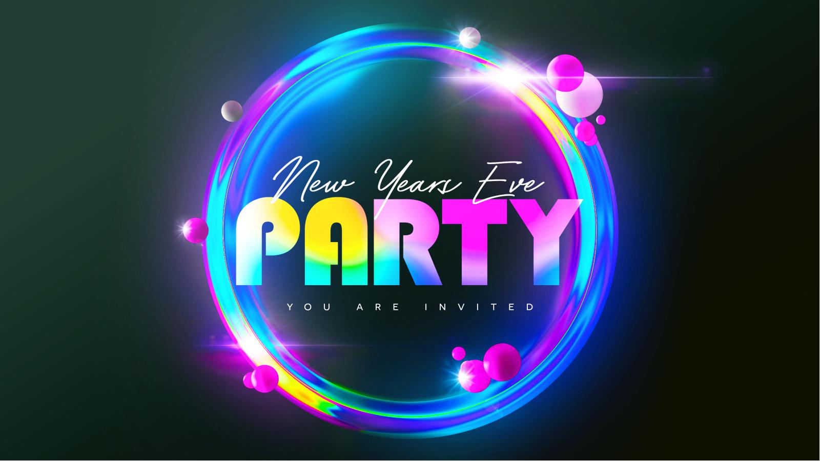 New Years Eve Party Neon Title Graphics