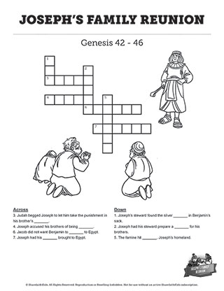 Genesis 42: Joseph's Family Reunion - Crossword