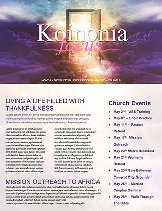 Finally Home: Newsletter