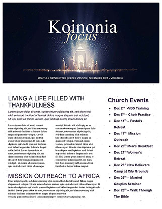 Hope for Christmas: Newsletter