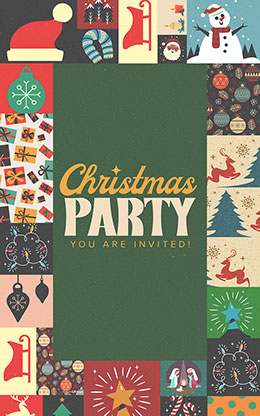 Christmas Party: Bifold Bulletin Cover