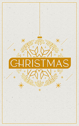 Golden Christmas: Bifold Bulletin Cover