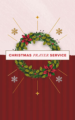 Christmas Prayer Service: Bifold Bulletin Cover