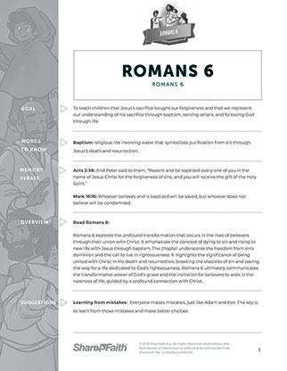 Romans 6: Curriculum