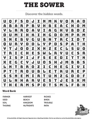 The Sower: Word Search
