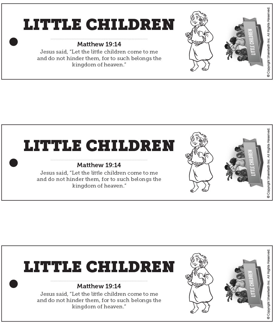 Matthew 19 - Little Children: Bookmarks