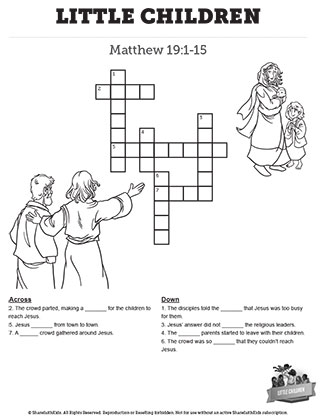 Matthew 19 - Little Children: Crossword