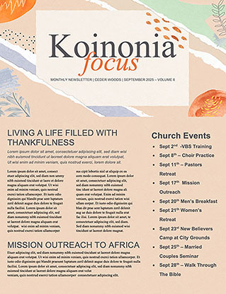 Pastor Appreciation: Newsletter