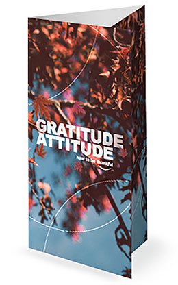 Gratitude Attitude: Trifold Bulletin Cover