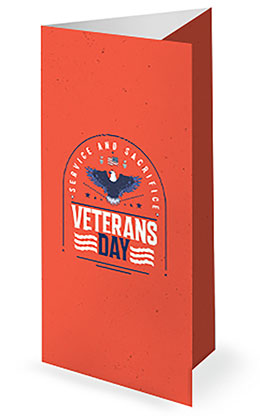 Service And Sacrifice: Trifold Bulletin Cover