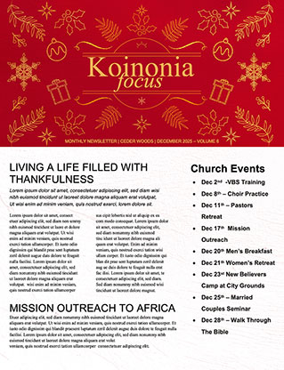 A Sacred Season: Newsletter