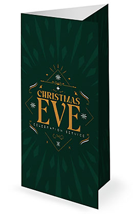 Christmas Eve Green: Trifold Bulletin Cover