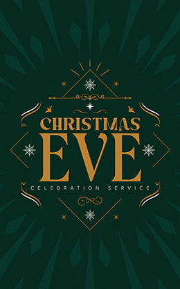 Christmas Eve Green: Bifold Bulletin Cover