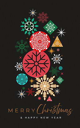 Merry Christmas & Happy New Year: Bifold Bulletin Cover