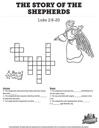 The Story of the Shepherds: Crossword