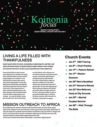 New Year New Hope: Newsletter