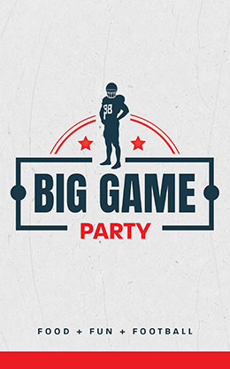 Big Game Party: Bifiold Bulletin Cover