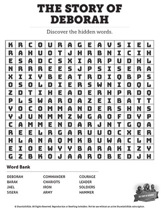 The Story of Deborah: Word Search