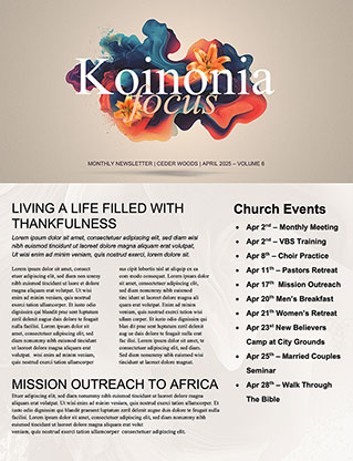 Easter Swirl: Newsletter