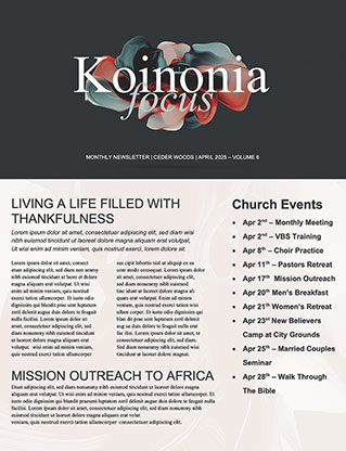 Good Friday Swirl: Newsletter