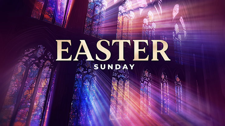 Stained Glass Scene Collection: Stained Glass Easter Sunday