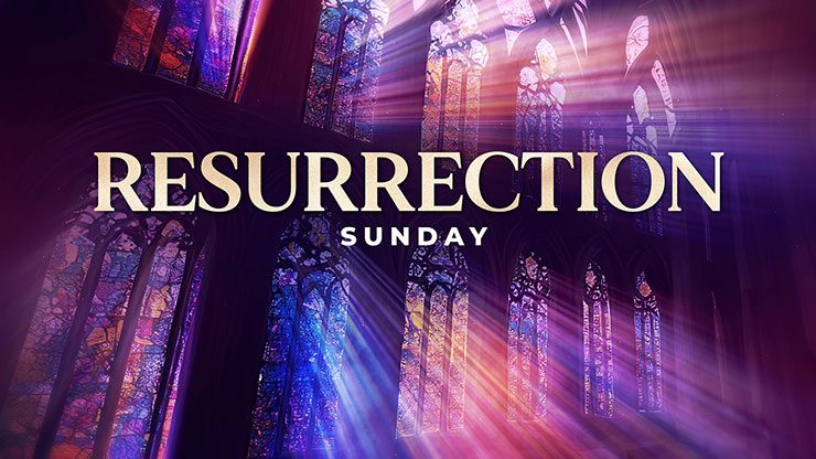 Stained Glass Scene Collection: Stained Glass Resurrection Sunday