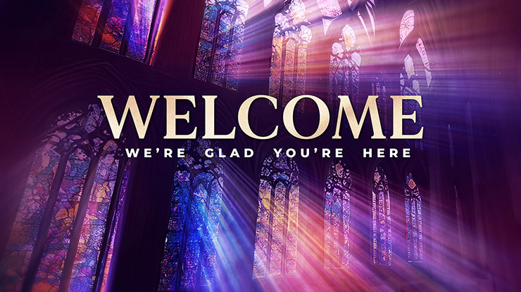 Stained Glass Scene Collection: Stained Glass Welcome
