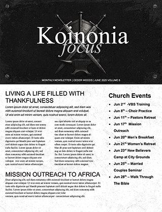 Men's Bible Study: Newsletter