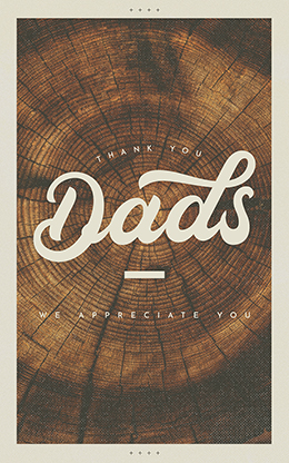 Thank You Dads Urban Grain: Bifold Bulletin Cover