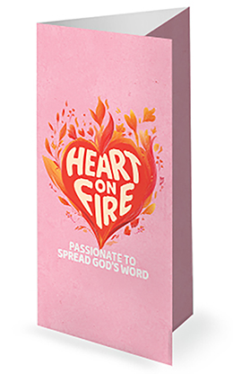 Heart On Fire: Trifold Bulletin Cover
