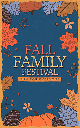 Fall Family Festival: Bifold Bulletin Cover