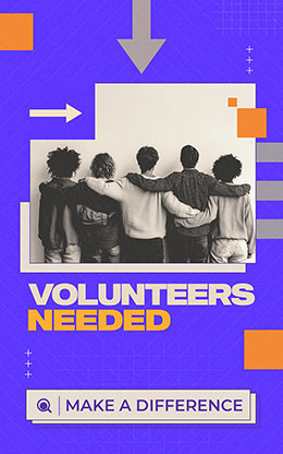 Volunteers Needed: Bifold Bulletin Cover