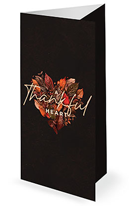 A Thankful Heart: Trifold Bulletin Cover