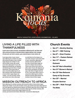 A Thankful Heart: Newsletter